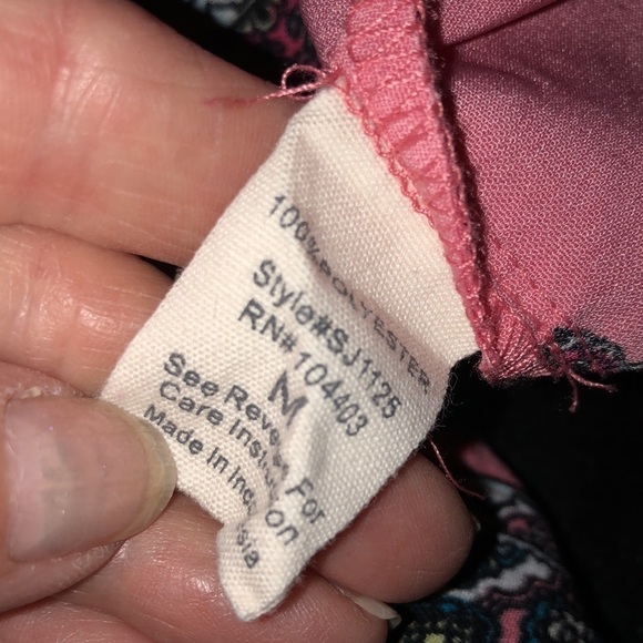 Sweet Wanderer Silky Feel Moroccan Print Tie Front Elastic Waistband Shorts S/M - Picture 9 of 10